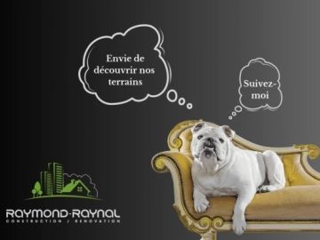 🐶Suivons Raymond🐶
Aujourd'hui, Raymond vous présente nos terrains dans le Cantal.
Bien évidemment, plein d'autres terrains sont à découvrir sur notre site....